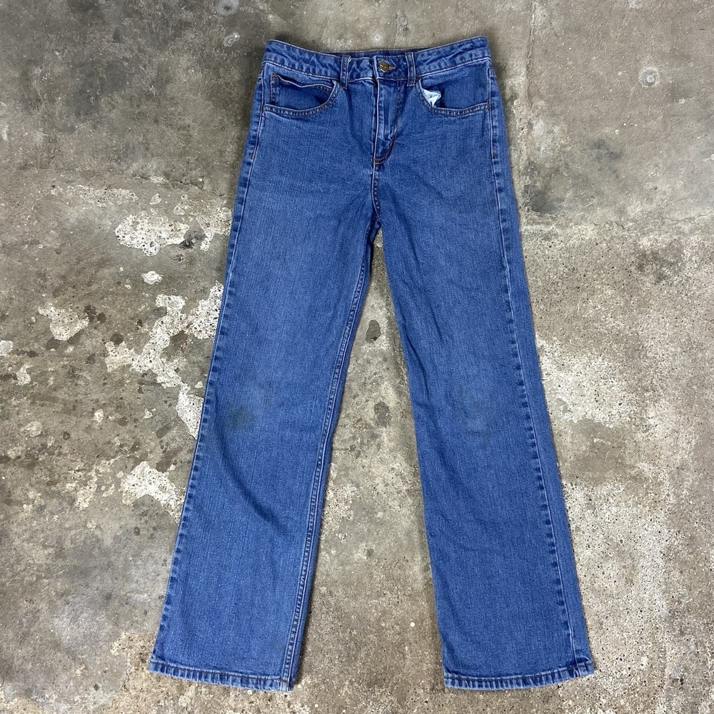 Carhartt Jeans Women's Size 14 Blue Denim Medium Wash Straight Regular Fit Work